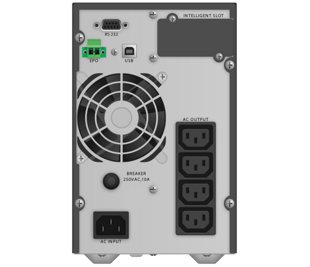 POWERWALKER ON-LINE 1000VA TG 4x IEC OUT, USB/RS-232 LCD TOWER EPO - 544754 - zdjęcie 2